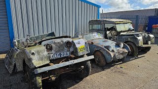 Rusty Barn Find Land Rovers amp Austin Healey Frogeye Sprite at Anglia Car Auctions 2023 [upl. by Nastassia77]