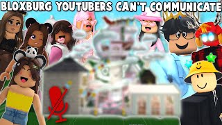 9 BLOXBURG YOUTUBERS BUILD but CANT COMMUNICATE [upl. by Arnie]