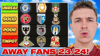 RANKING EVERY LEAGUE TWO CLUBS AWAY FANS 2324 [upl. by Donetta]