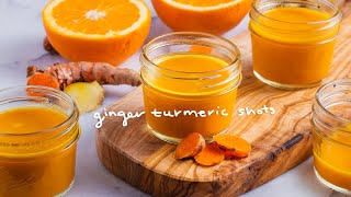 Ginger Turmeric Shot Recipe  AntiInflammatory Wellness Shots [upl. by Aneele]