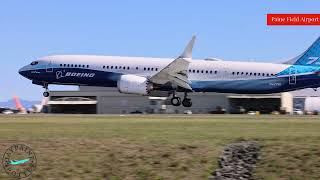 Boeing 737 Max 10 Test Flight Landing At PAE [upl. by Yesnnyl]