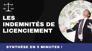 Les Indemnités De Licenciement Synthèse en 5 minutes [upl. by Ennoryt27]