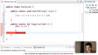 Factorial Program in Java with Recursion 70 [upl. by Lerim]