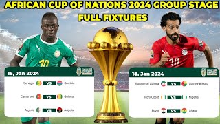 AFRICAN CUP OF NATIONS 2024 GROUP STAGE FULL FIXTURES [upl. by Olpe]