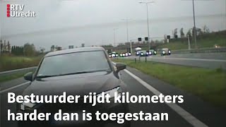 Met een snelheid van boven de 200 kilometer per uur rijden terwijl het regent  RTV Utrecht [upl. by Casi195]