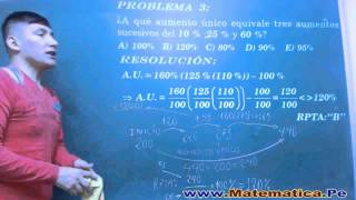 A QUE AUMENTO UNICO EQUIVALE TRES AUMENTOS SUCESIVOS DE 10  25 Y 60 [upl. by Haym]
