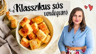 Vágott sós teasütemény 🧀 klasszikus omlós recept 🧀 túróval könnyítve [upl. by Kelwen]