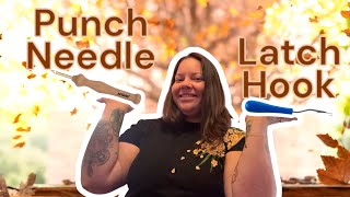 Cozy Craft Battle Latch Hook vs Punch Needle  Which Cozy Craft is Better for Beginners [upl. by Philbo]