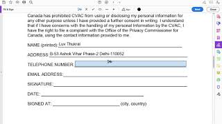 HOW TO FILL YOUR CONSENT FORM AND SMSCOURIER FORM for 2 way courier service VFS GLOBAL CANADA [upl. by Laufer]