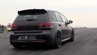 850HP Volkswagen Golf 6 R 36 HGP Biturbo  Launch Control  ACCELERATIONS [upl. by Chavaree]