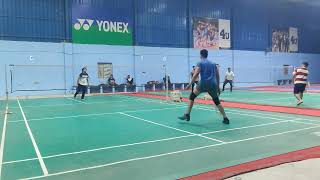 Badminton Singles Match Nitin Vs Dinesh Match1 [upl. by Notsgnal]