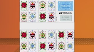 Local artist designs 2024 USPS holiday stamps [upl. by Aketal]