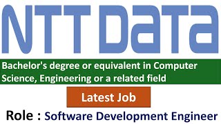 NTT DATA Hiring Software Development Engineer  Bachelors degree Computer Science or related field [upl. by Aileek527]