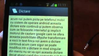 Dictare  aplicatie de dictare in mod continuu pentru telefon cu Android smartphone [upl. by Roanna]