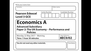 A Level Macro Section A Walk Through Edexcel  2017 [upl. by Bogosian822]