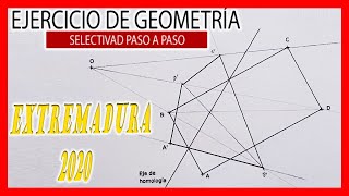 🥳 EXTREMADURA 2020 dibujo técnico resuelto 👽 HOMOLOGÍA en Selectividad [upl. by Amy314]