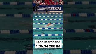 Does This Swim Make Leon Marchand the Yards GOAT 13634 200 IM [upl. by Enneirdna362]