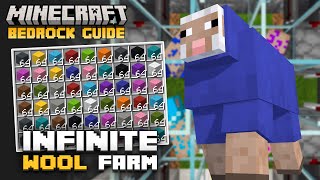 NEW Infinite Wool Farm  Minecraft Bedrock Guide 121 [upl. by Irakab]