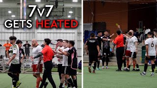 7v7 INDOOR SOCCER GAME GETS HEATED  Micd Up  Astro FC vs Saturday FC [upl. by Aihsinat]