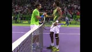 Rafael Nadal vs Gael Monfils  2012 ATP Qatar Open [upl. by Eelnayr485]