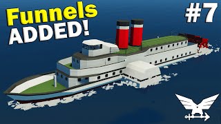 Funnels amp Top Deck  Stormworks Gameplay  Paddle Steamer Build [upl. by Htiekram]