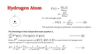 Schrodingers Wave Equation for Hydrogen Atom [upl. by Ahsineb788]