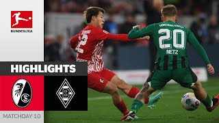 SC Freiburg  Borussia Mgladbach 33  Highlights  Matchday 10 – Bundesliga 202324 [upl. by Nollad]