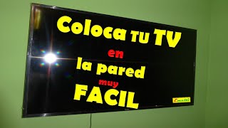 COMO COLOCAR E INSTALAR UN SOPORTE PARA NUESTRO TELEVISOR DE 50 Pquot EN LA PARED MUY FÁCIL [upl. by Akemed]