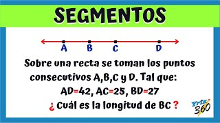 Geometría  SEGMENTOS Ejercicio 01 [upl. by Skyler]