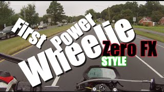 First time Power wheelie on Zero Motorcycles FX Demo Ride [upl. by Duong]