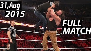 Dean Ambrose vs Stowman  Roman Reigns saves Ambrose 31 aug 2015 WWE RAW [upl. by Afatsum579]