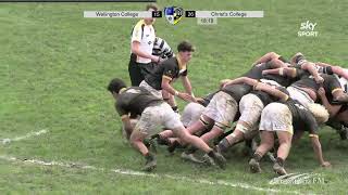 FIRST XV HIGHLIGHTS Wellington College v Christs College 2023 [upl. by Gabbie862]