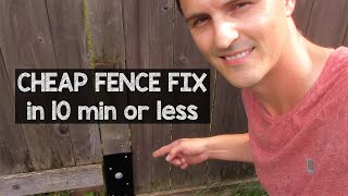 How to repair a fence post Cheap fence fix Handyman fix AMAZON LINK [upl. by Fasta82]