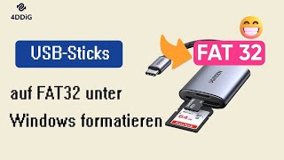 Wie formatiert man USBSticks auf FAT32 unter Windows [upl. by Anitnamaid]