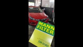 How to change Cabin Air filter Opel Astra K innenraum filter wechseln Location [upl. by Aislehc651]