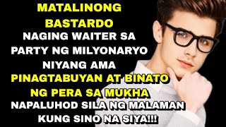 BASTARDO NAGWAITER SA PARTY NG MILYONARYONG AMA PINAGTABUYAN AT HINAGISAN NG PERA SA MUKHA [upl. by Nanon]