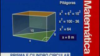 C 14  Prisma e Cilindro Circular  Matemática  Vestibulando Digital [upl. by Kyriako]