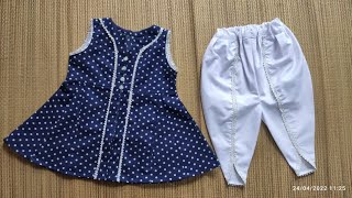 Cute baby dress cutting and stitching [upl. by Ahsemit]