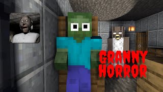 Monster School Granny Horror Game Challenge  Minecraft Animation [upl. by Malamut255]