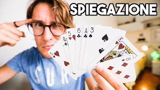 Spiegazione gioco di magia mentale con le carte facile per principianti  Tutorial [upl. by Edrahs]