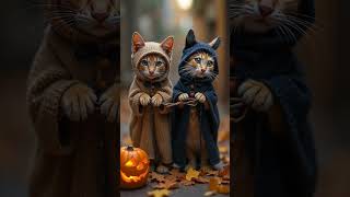 Enjoy Halloween With Cats cats cutecats halloween2024 fofinhos babydance aigenerated [upl. by Oigaib288]