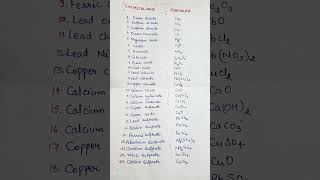 Chemistry ke mahatvpurn chemical formulascompetitiveexamschemistrymotivationHGDJPKyoutubeshort [upl. by Auoh256]