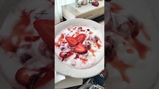 Homemade Strawberry yoghurt shorts yoghurt strawberry [upl. by Omero427]