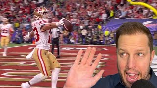 Christian McCaffrey TD Was NOT Illegal Man Downfield in 49ers vs Chiefs Super Bowl [upl. by Ettie]