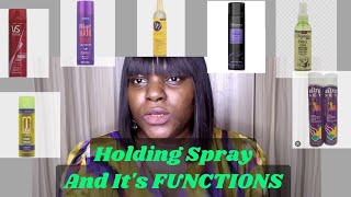 Hold Spray and Its Functions Hair spray hairstyling wigstyling hairspray [upl. by Bertina]