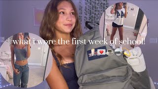 what i wore my FIRST WEEK OF SOPHMORE YEAR  chat and grwm [upl. by Notreb163]