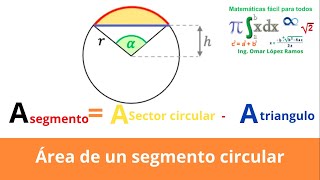 Calcular el área de un segmento circular [upl. by Retniw]