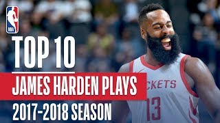 James Hardens Top 10 Plays of the 20172018 NBA Season  NBA MVP Nominee [upl. by Eilyk859]