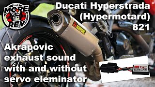 Ducati Hyperstrada Hypermotard 821 exhaust sound on Akrapovic [upl. by Eednarb]