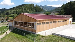 Reithalle mit Boxenstall und Lagerhalle von Haas Landwirtschaftsbau [upl. by Mosier]